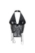 Prague Noir PU Corset Halter Top