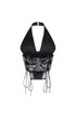 Prague Noir PU Corset Halter Top