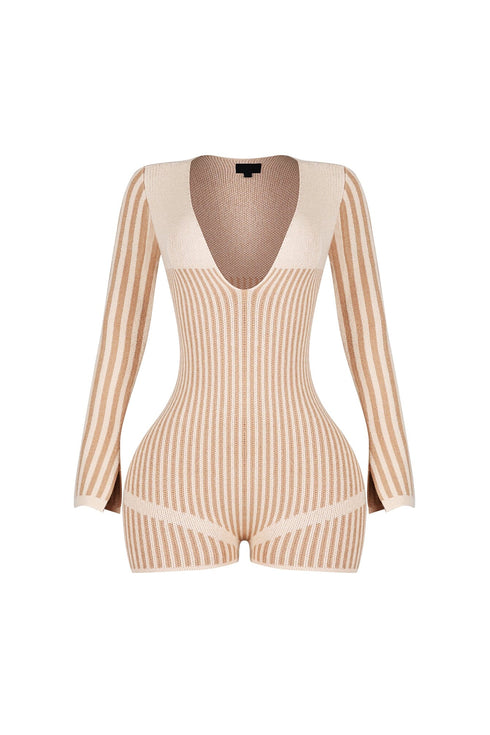 Stripe Bow Back Babe Romper