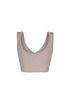 Journee Deep V Ribbed Crop Top