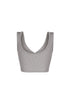 Journee Deep V Ribbed Crop Top