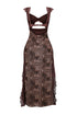 Dalia Leopard Lace Bralette Maxi Dress