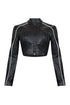 Fall For You PU Crop Jacket