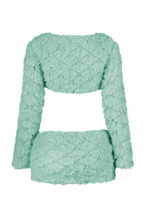 Anabella Faux Fur Cardigan & Skirt SET