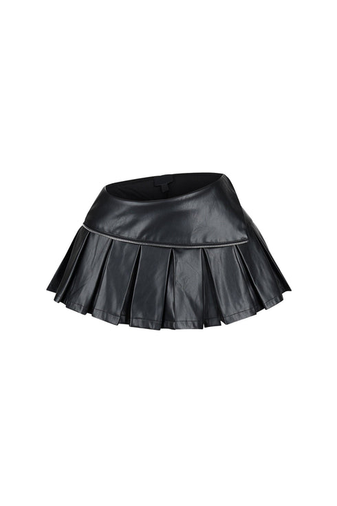 Pleated Charm Mini Skirt