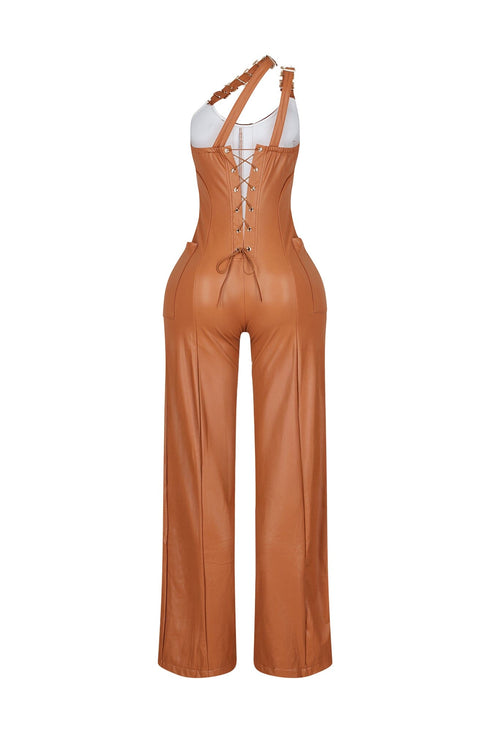 Strapped Luxe One Shoulder Jumpsuit