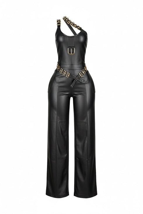 Strapped Luxe One Shoulder Jumpsuit