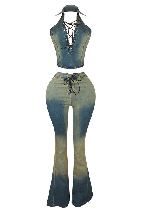 Rough Ride Halter Top & Pants SET