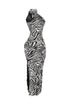 Frayed Grace Zebra Maxi Dress