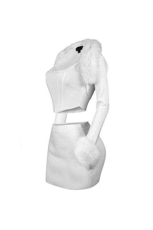 Dakota Fur Trim Knit 3 Piece SET