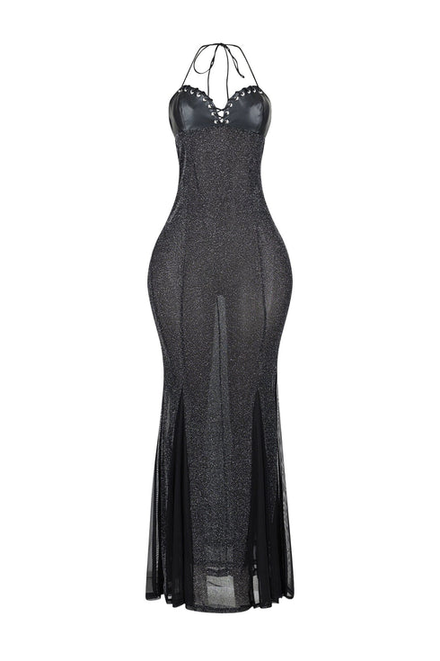 High Shine Mermaid Halter Dress