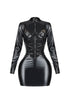 Fearless Cut PU Mini Dress