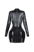 Fearless Cut PU Mini Dress