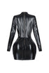 Fearless Cut PU Mini Dress