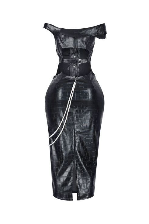 Croc Allure Off Shoulder Top & Skirt SET