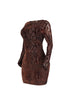 Caribou Mesh Velvet Mini Dress