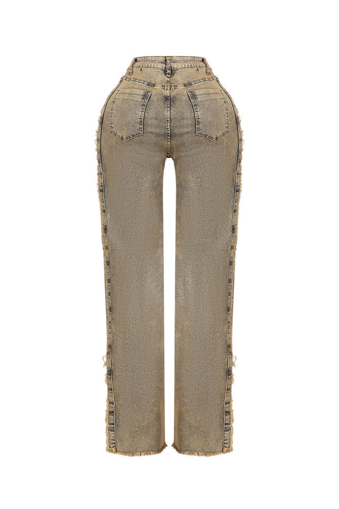 Batana Frayed Seams Baggy Jeans