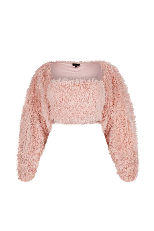 Coquette Poodle Tank Top With Bolero SET