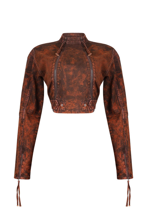 Mid City Mineral Washed 2 Zipper Jacket