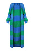 Vivid Dream Color Block Long Cardigan