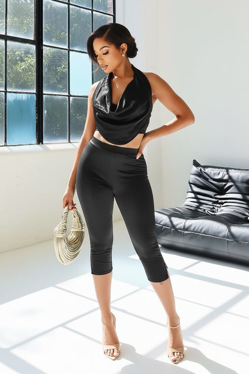 Liquid Glimmer Halter & Capri SET