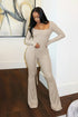 Boerne Ribbed Knit Long Sleeve Jumpsuit