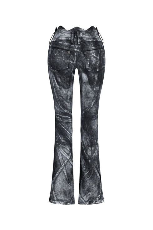 Paint Stroke Denim Pants
