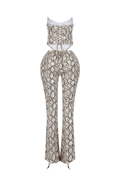 Santa Fe PU Corset Top & Pants SET