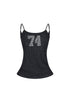 Vionna Rhinestone Graphic Tank Top