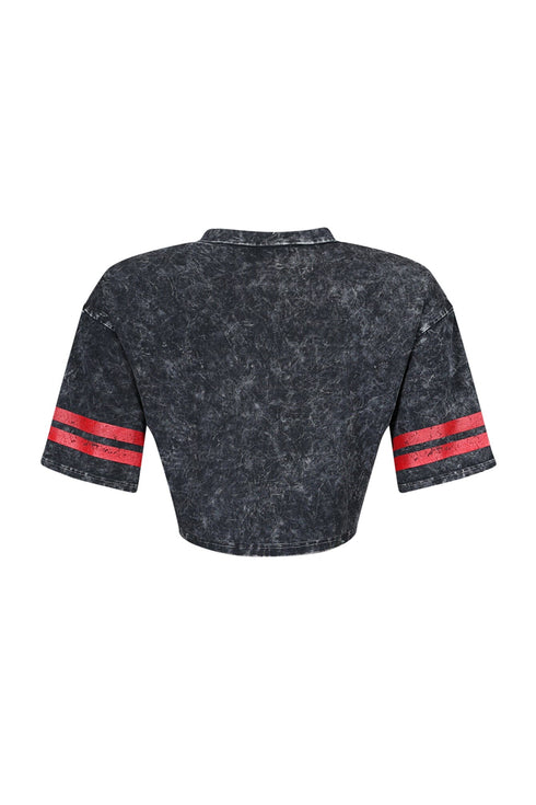 Tayla Mineral Wash 22 Graphic Crop Top