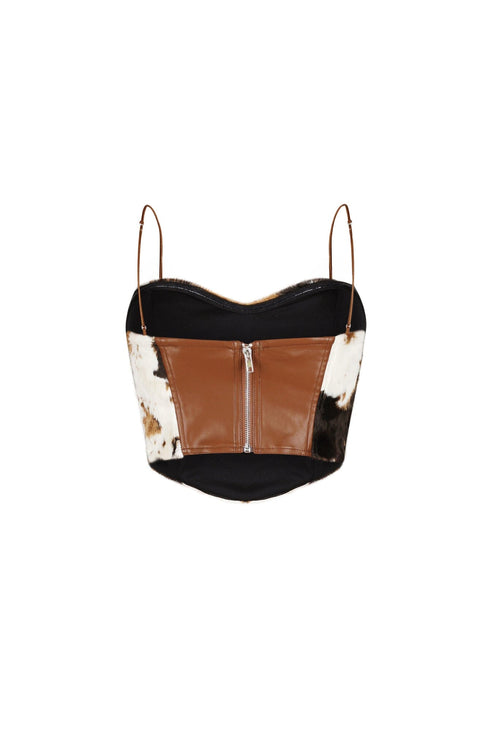 Ranch Romance Fur Crop Top