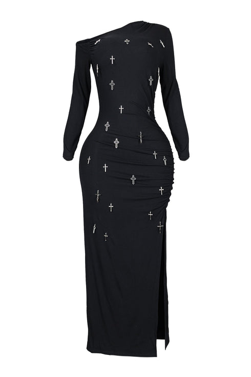 Set Me Free Cross Metal Maxi Dress