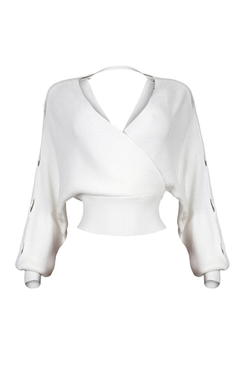 Vanessa Off Shoulder Sleeve Cutout Sweater