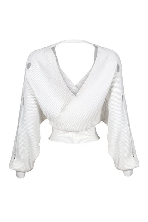 Vanessa Off Shoulder Sleeve Cutout Sweater