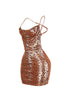 Liora Leopard Foil Mini Dress