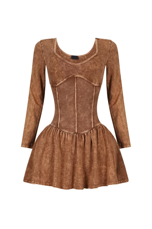 Chelsea Mineral Washed Corset Mini Dress