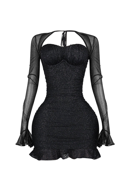 Violeta Mesh Glitter Mini Dress