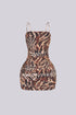 Slay In Leopard Ruched Mini Dress