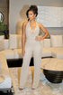 Novara Rhinestone Cowl Neck Jumpsuit