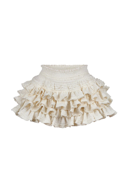 Alise Knit Ruffle Textured Mini Skort