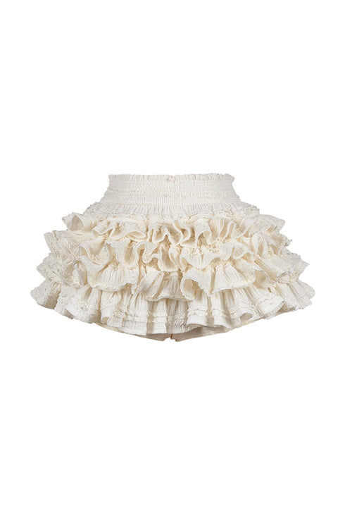 Alise Knit Ruffle Textured Mini Skort