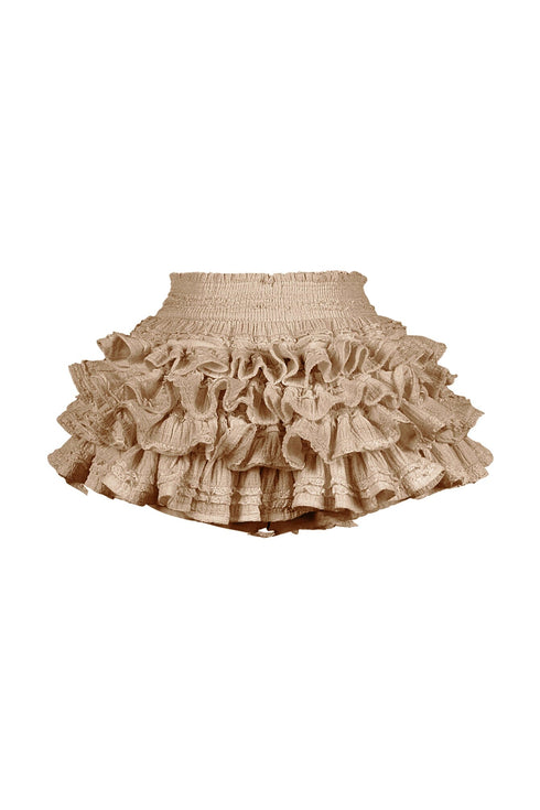 Alise Knit Ruffle Textured Mini Skort