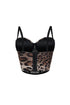 Anna Mesh Leopard Corset Top