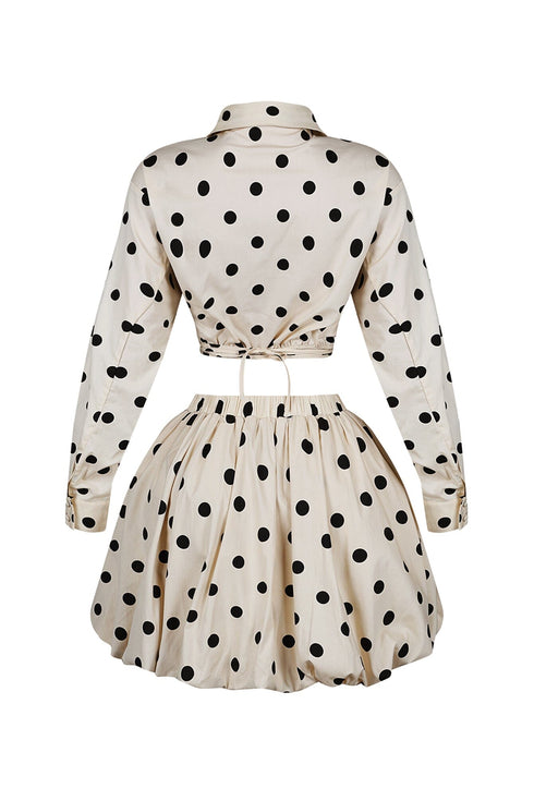 Kiara Polka Dot Top & Skirt SET