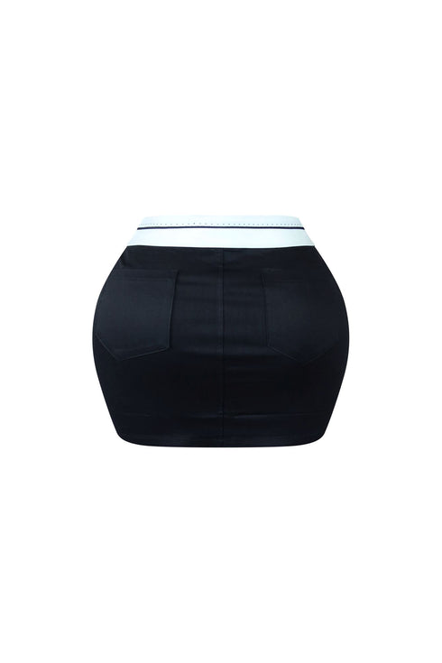 Akira Fold Over Cargo Utility Skirt