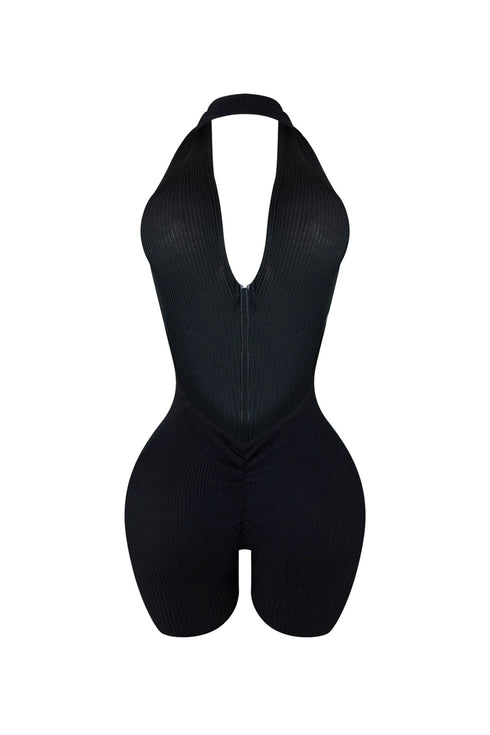 Keli Halter Neck Zip Up Romper