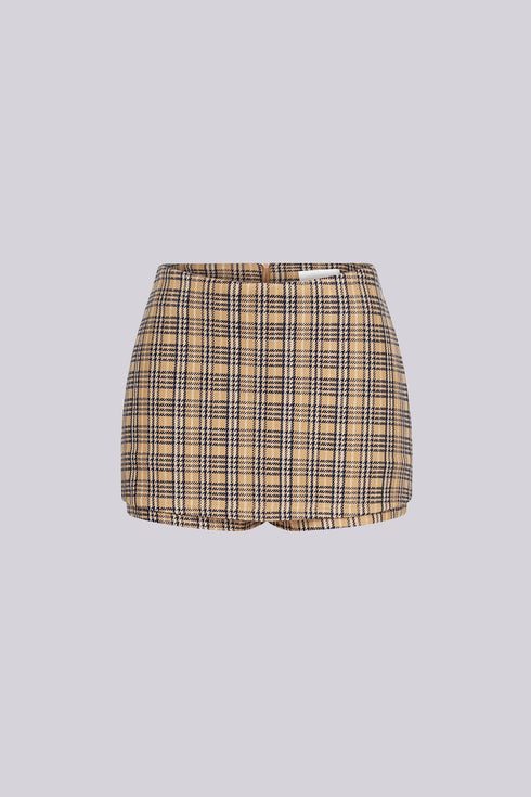 Wander Cozy Plaid Mini Skirt