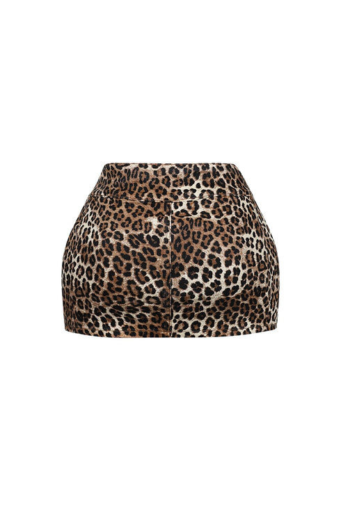 Giana Leopard Mini Skirt With Belt