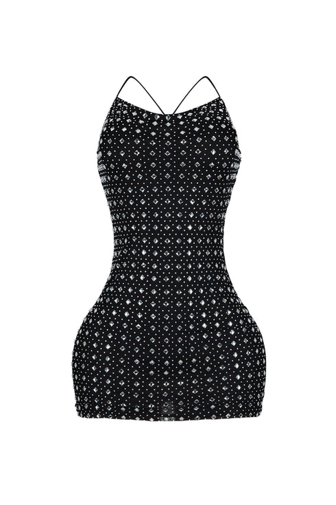 Kimmie Mesh Mini Dress With Stone