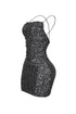 Mya Sequin Ruched Mini Dress
